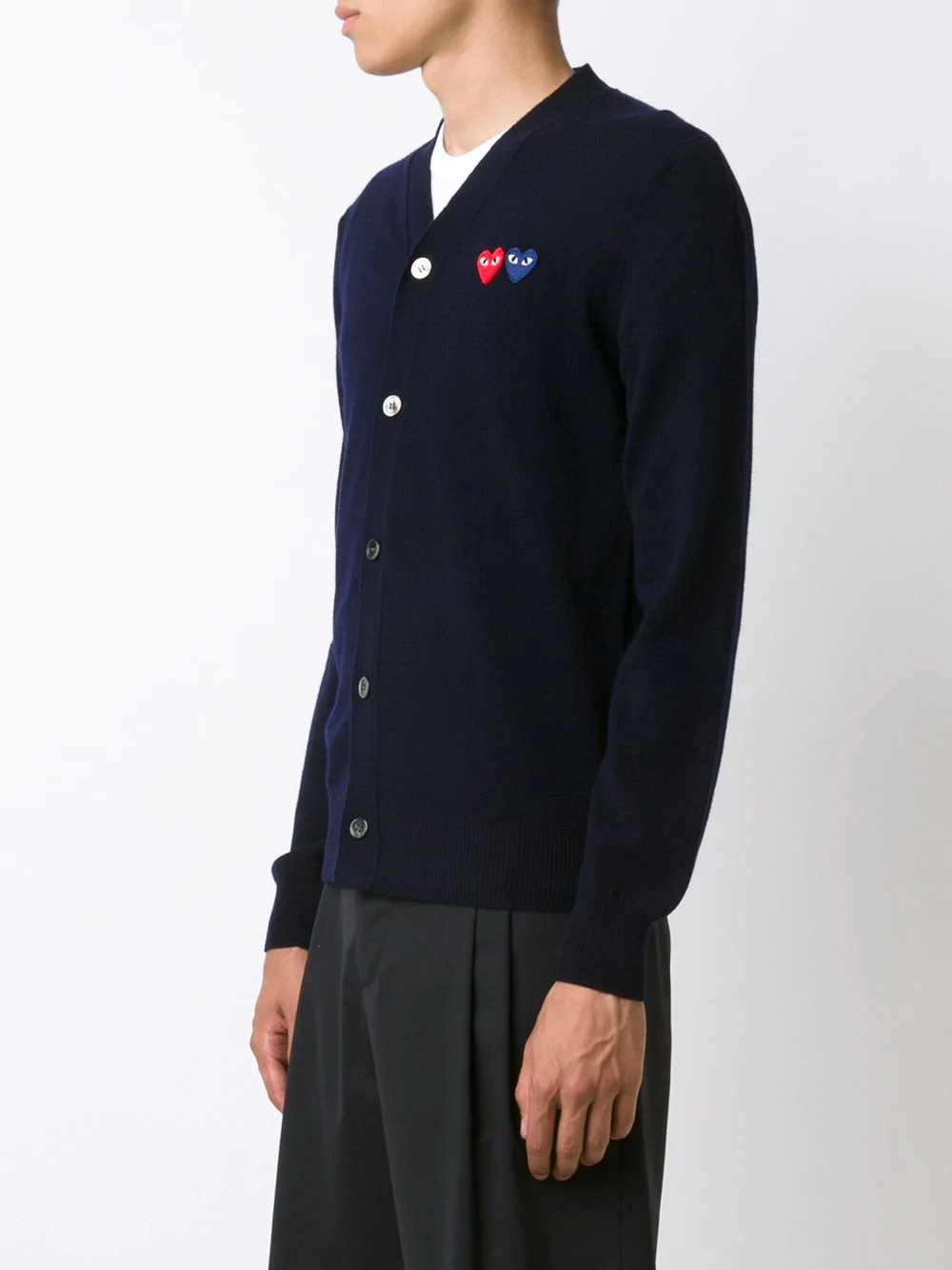 embroidered logo cardigan - 3