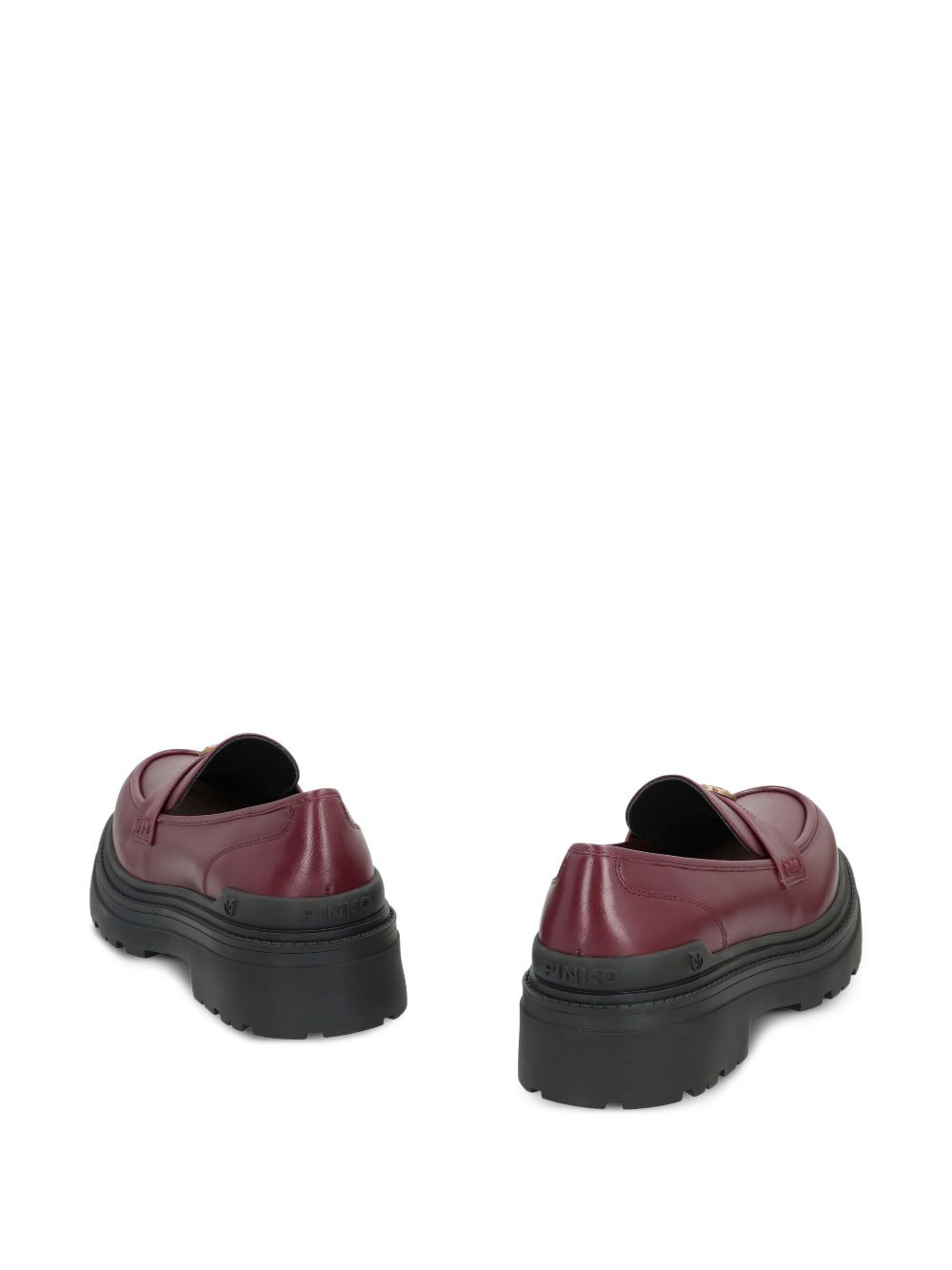 Mia leather platform loafers - 3