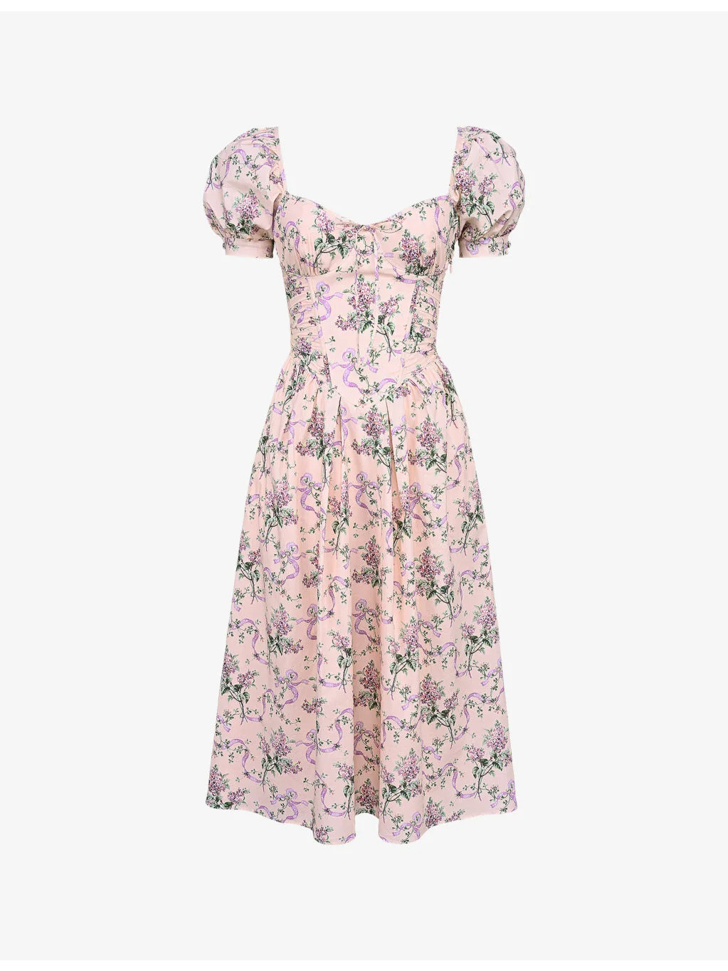 Lulabell Floral-Print Stretch-Cotton Midi Dress - 1