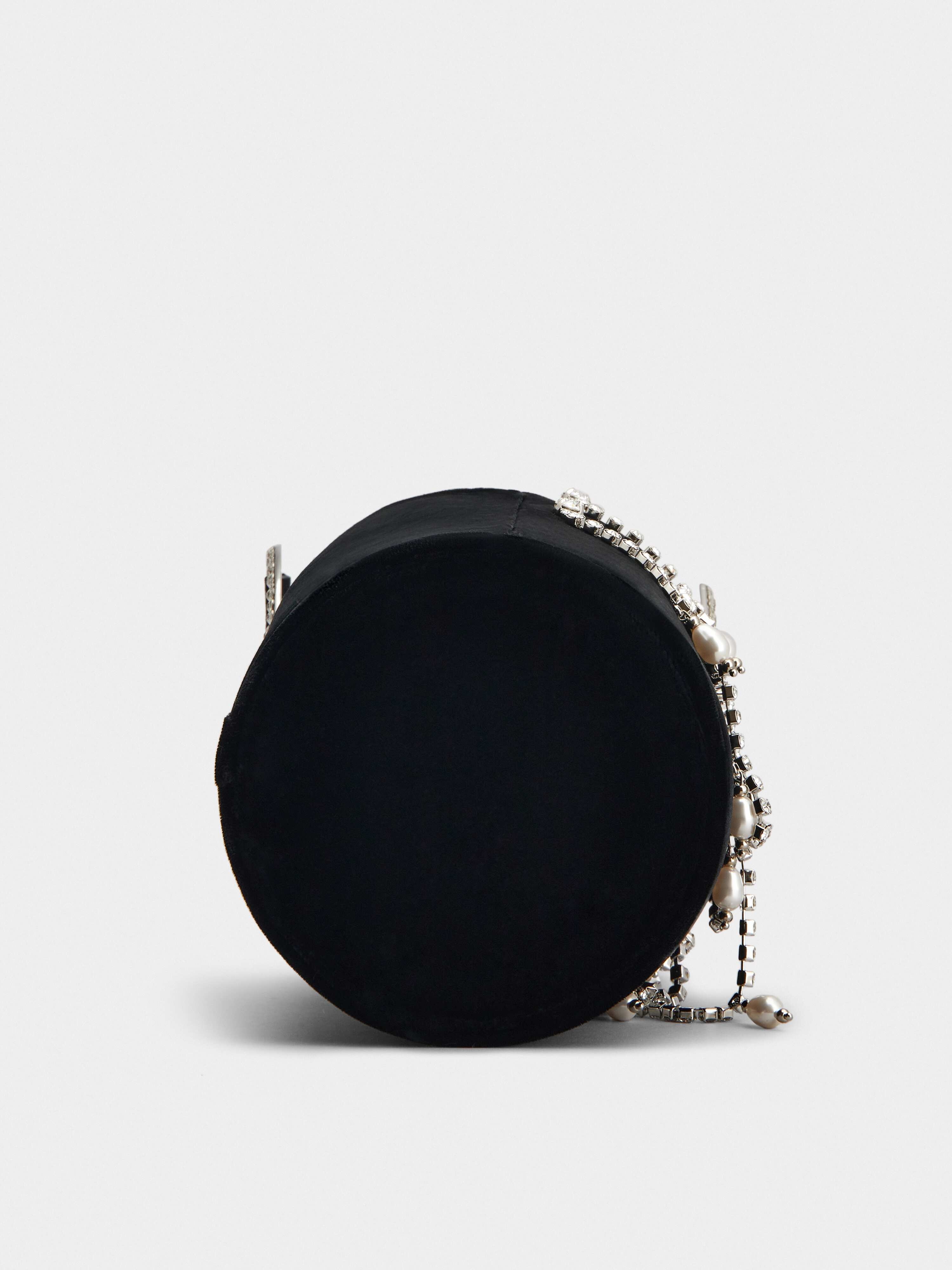 RV Strass Pendant Mini Bag in Velvet - 6