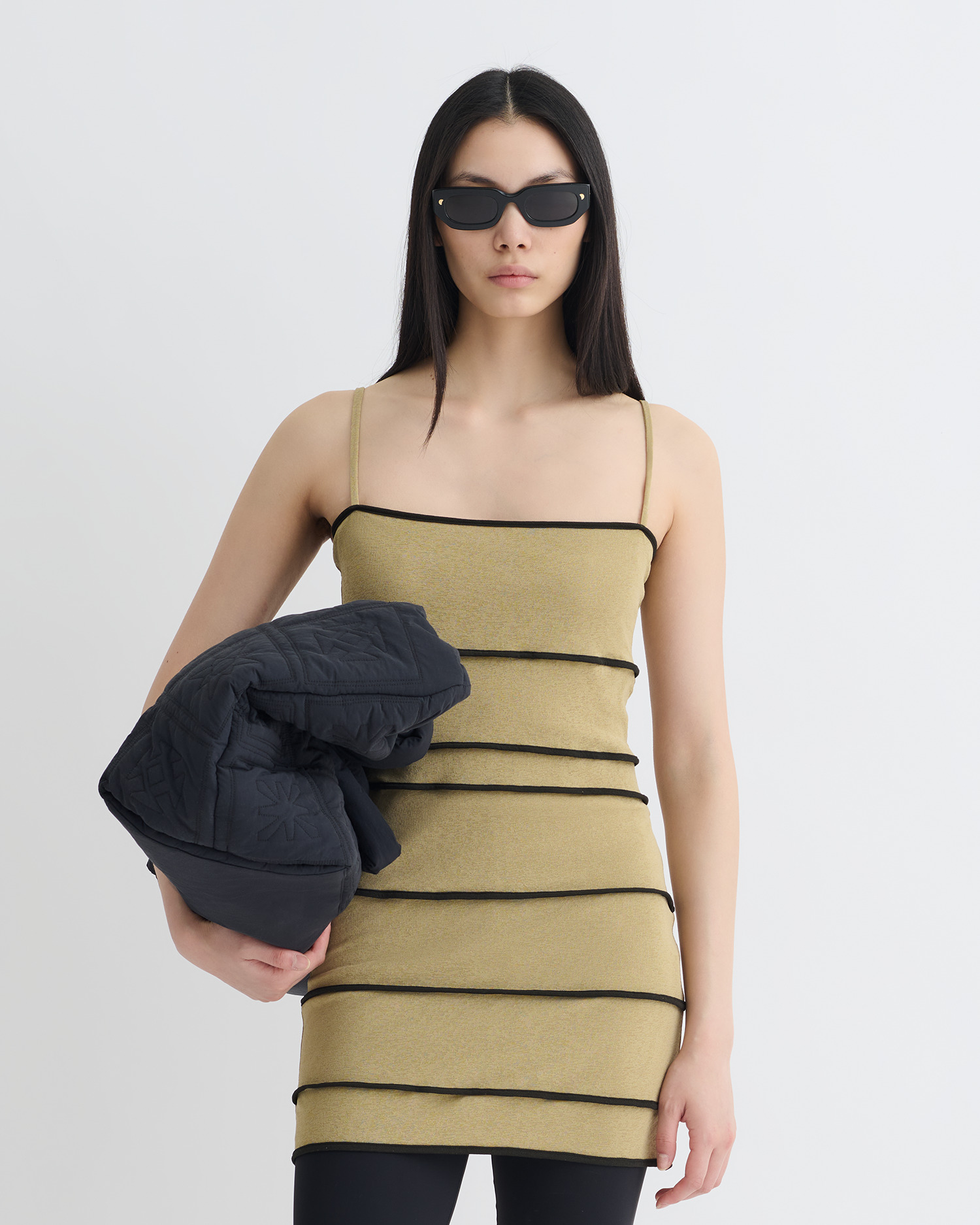 Mesh Jersey Mini Dress - 2