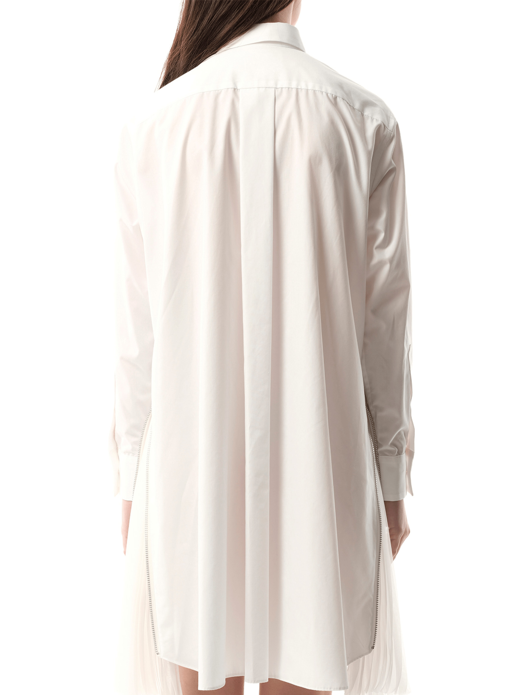 Cotton Poplin Dress in Off White - 6