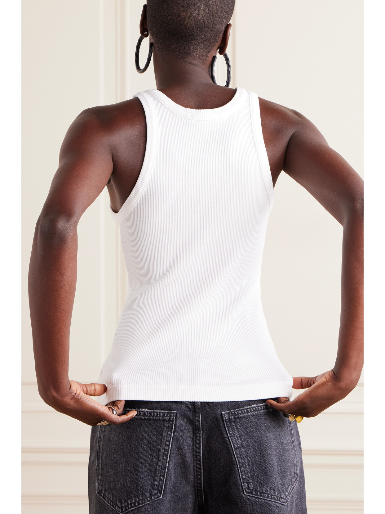Bailey Ribbed Stretch-lyocell And Organic Cotton-blend Tank - 3