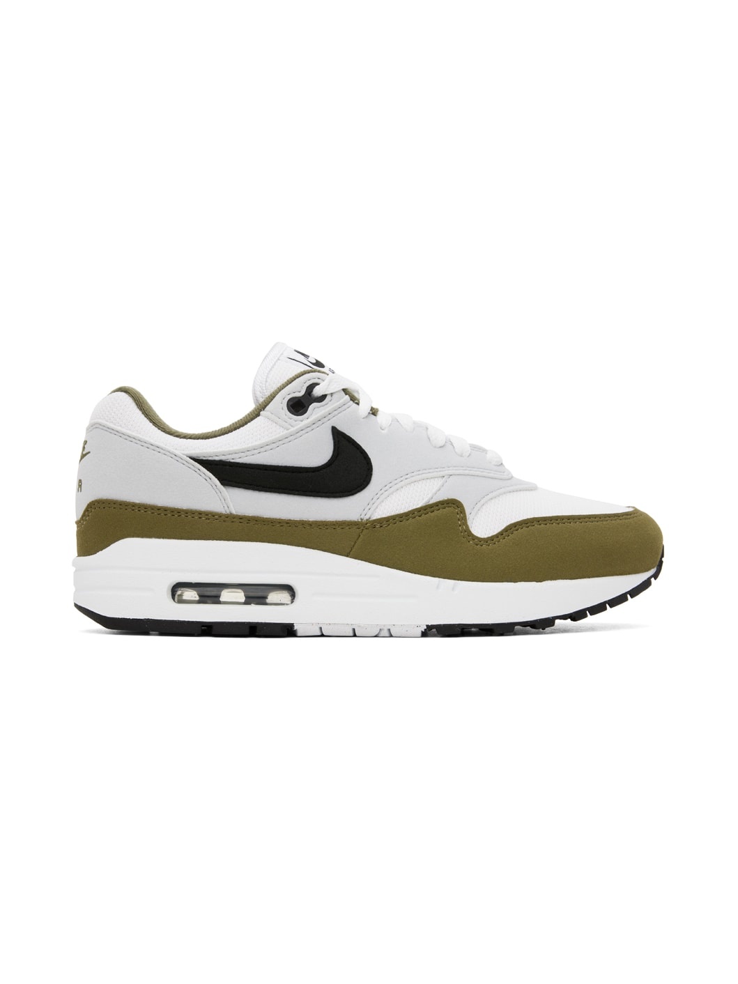 White & Khaki Air Max 1 Sneakers - 1