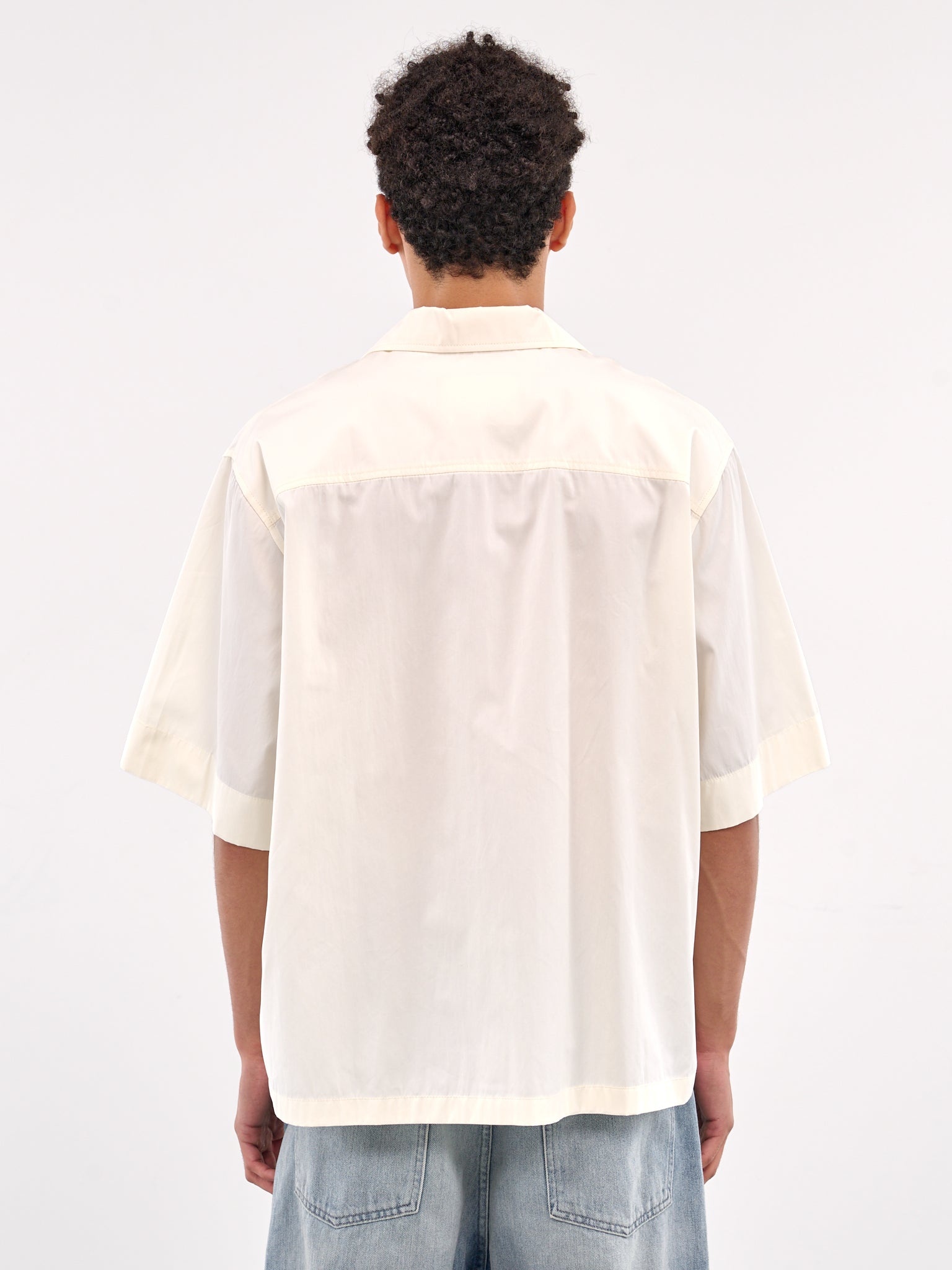 White Poplin Short Sleeve Shirt - 3