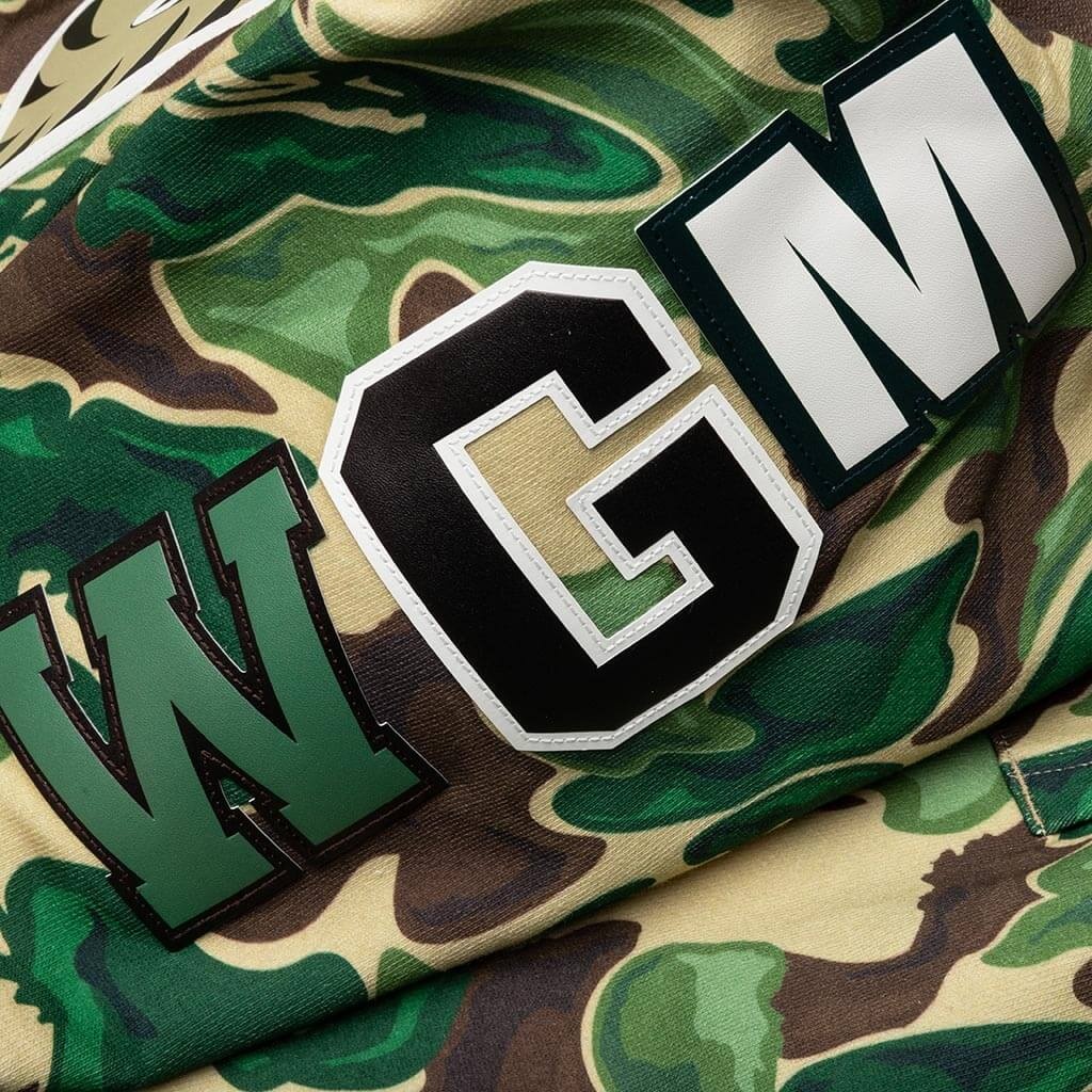 BAPE ART CAMO SHARK HOODIE - GREEN - 5