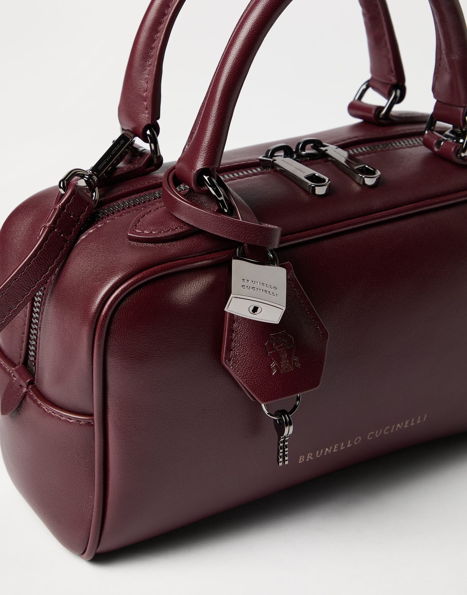 Explorer small Boston bag in glossy nappa leather - 3