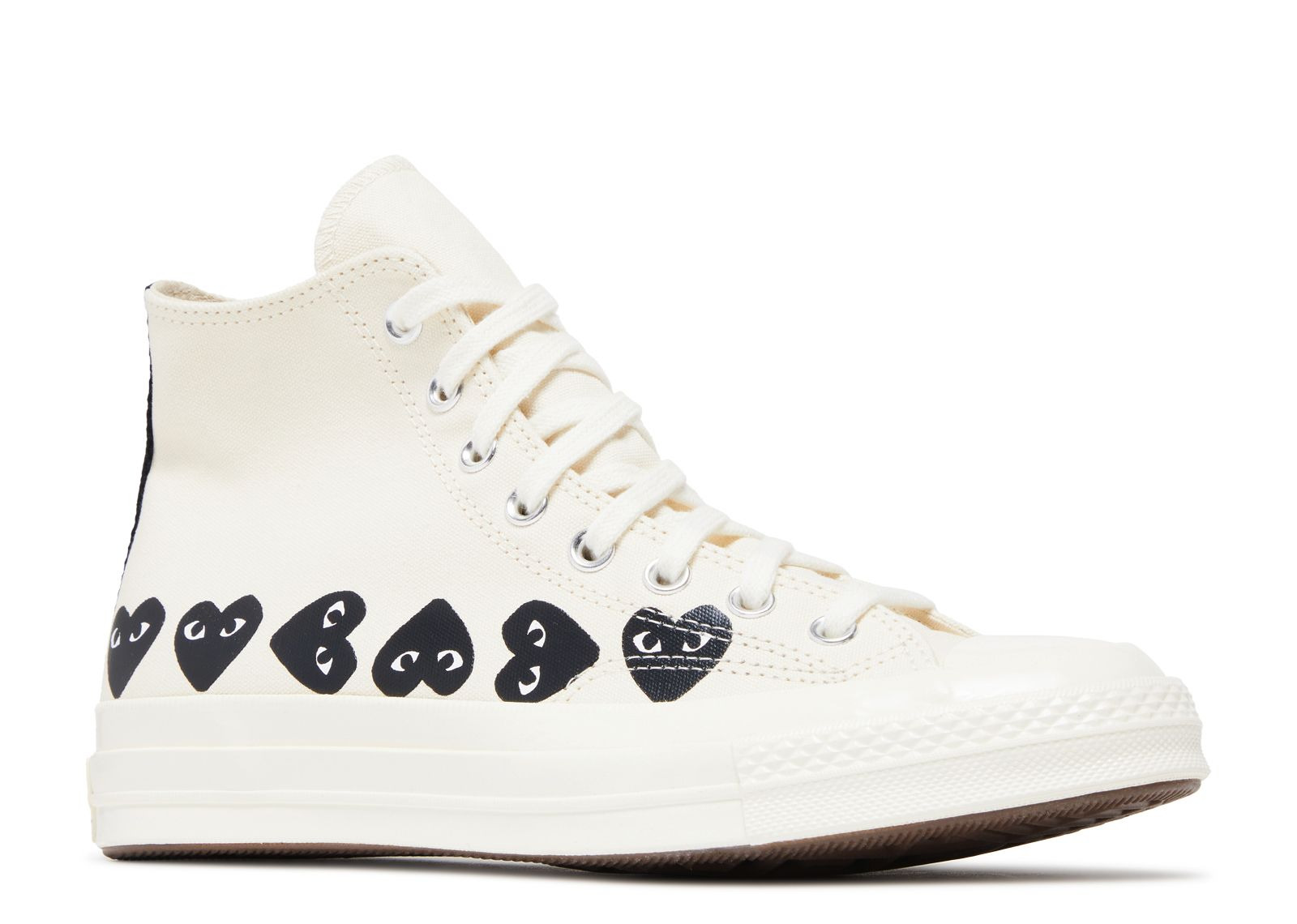 COMME DES GARÇONS PLAY X CHUCK 70 HIGH 'MULTI HEART - MILK BLACK' - 2
