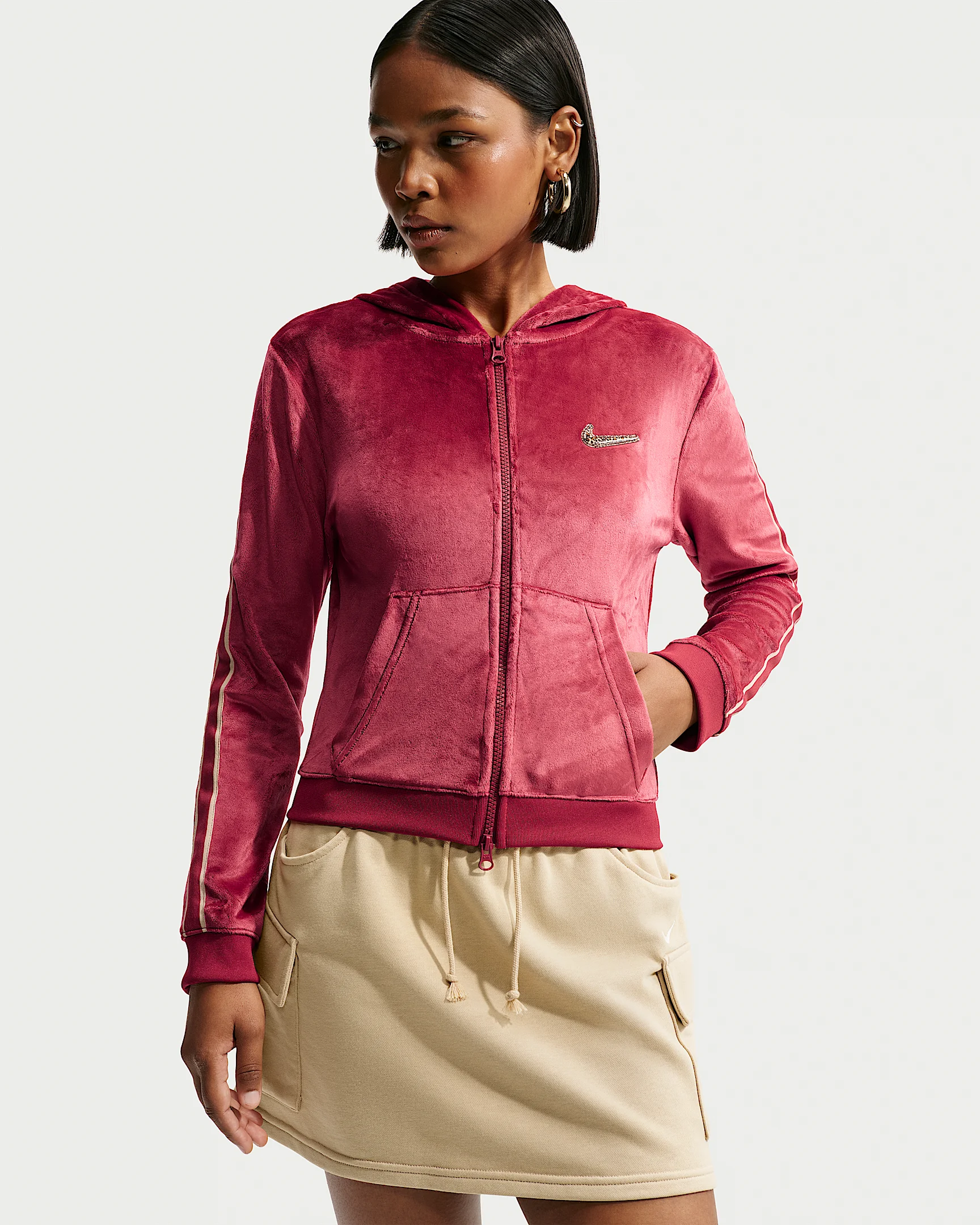 Nike Sportswear Women's Full-Zip Long-Sleeve Hooded Top - 1
