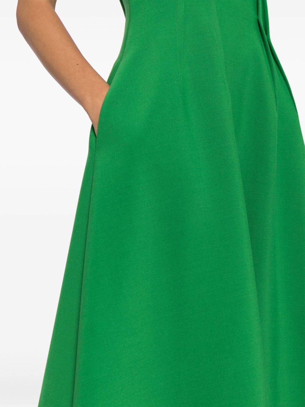 inverted-darts strapless dress - 5