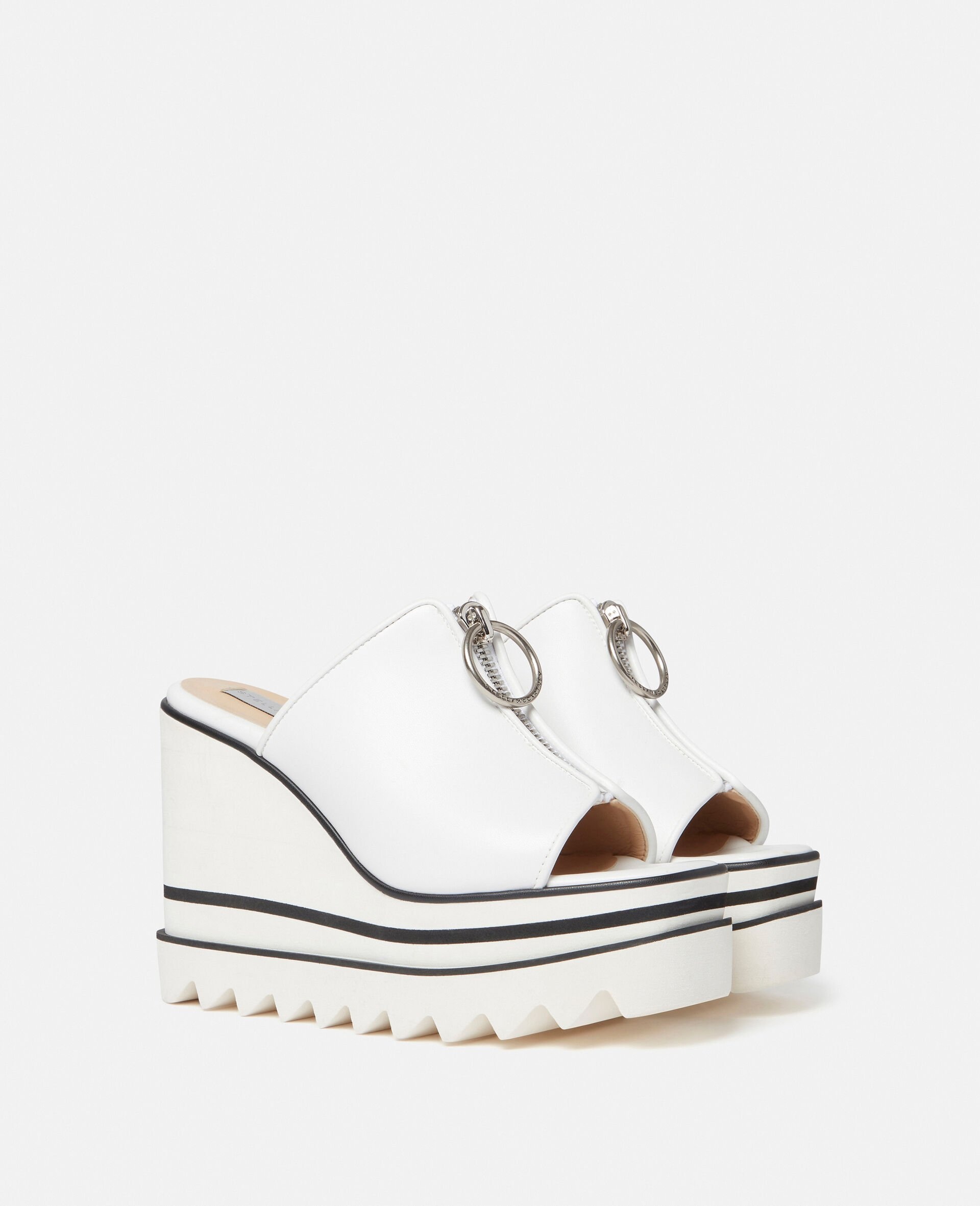 Sneak-Elyse Zip Slide Wedge Sandals - 4
