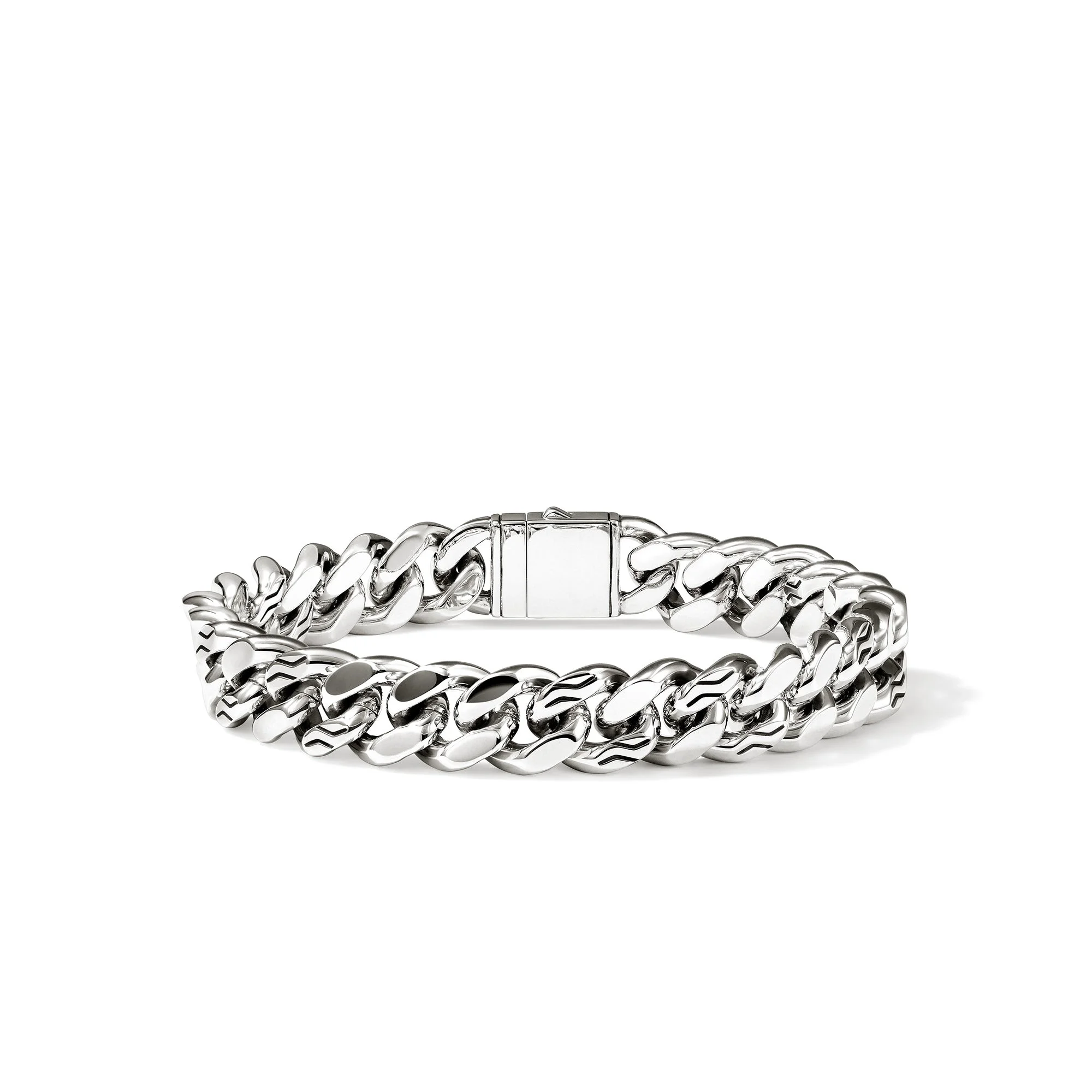 Curb Chain Bracelet, Sterling Silver, 11MM - 1