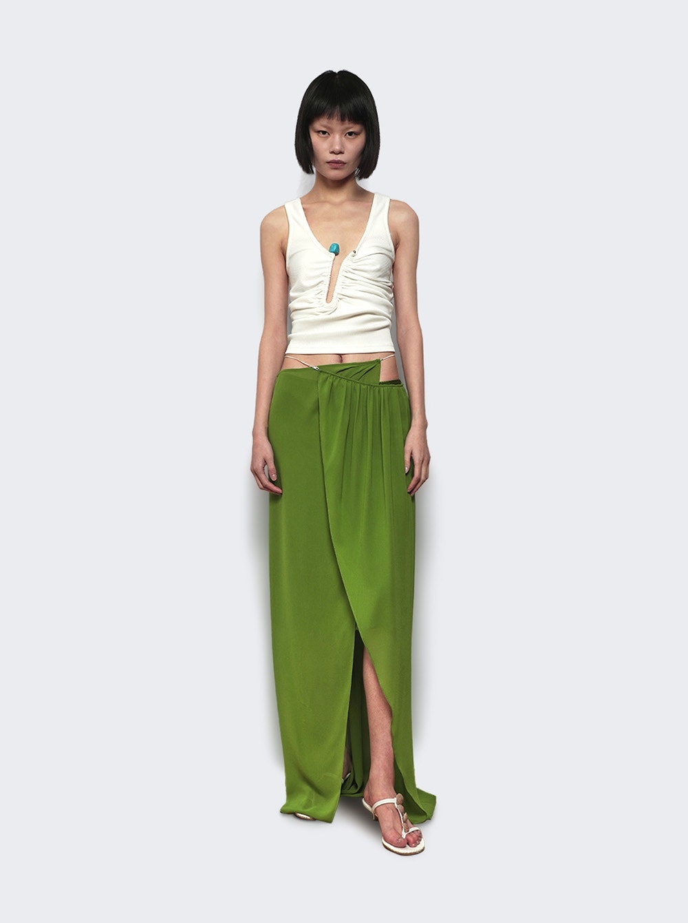 Crystal Pin Tank Top White - 5