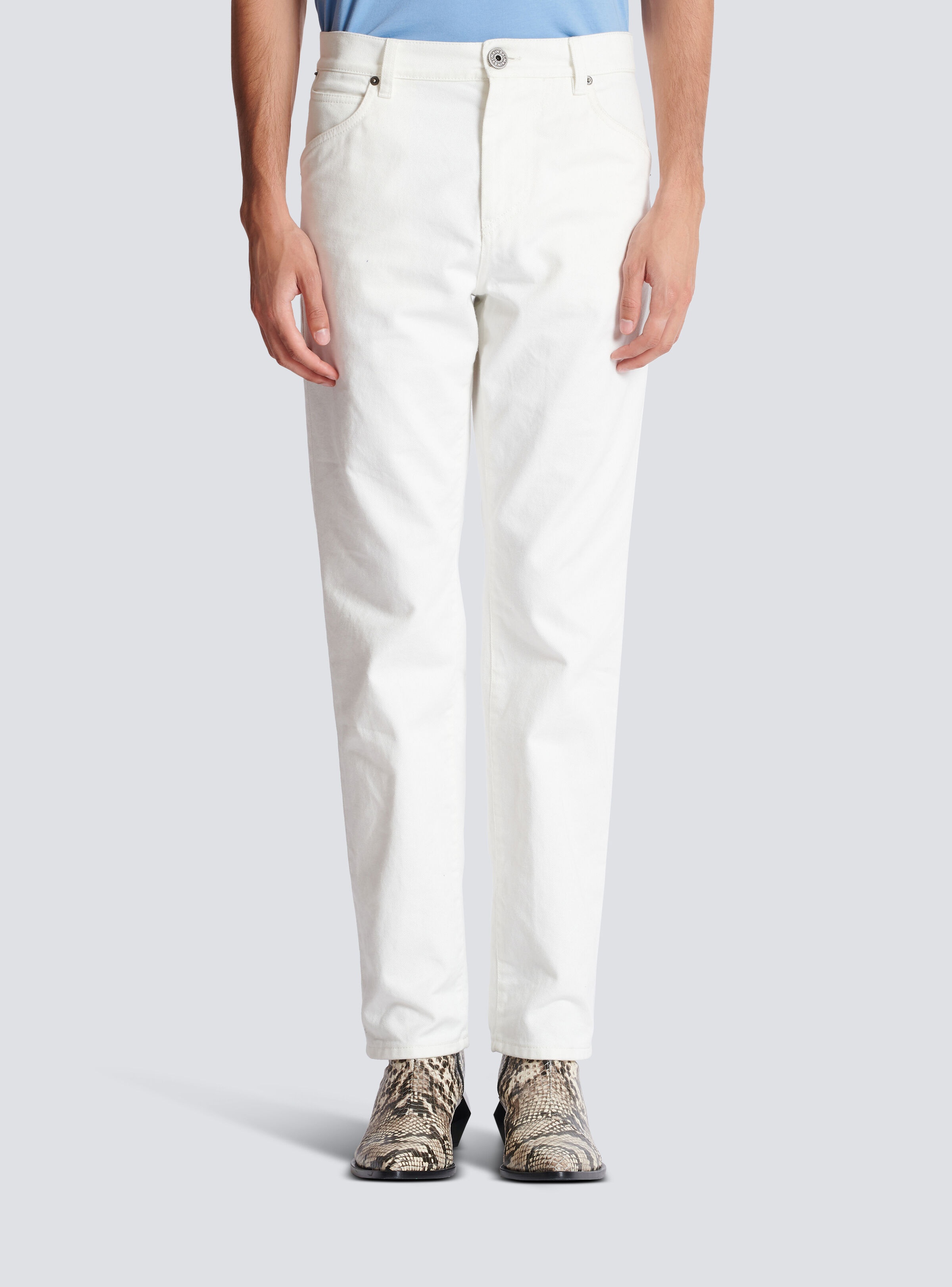 White denim jeans - 5