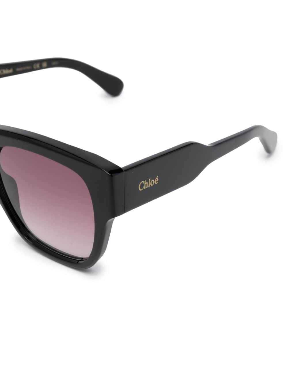 polished square-frame sunglasses - 3