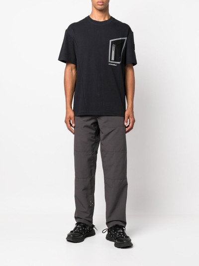 A-COLD-WALL* asymmetric-pocket logo-print T-shirt outlook