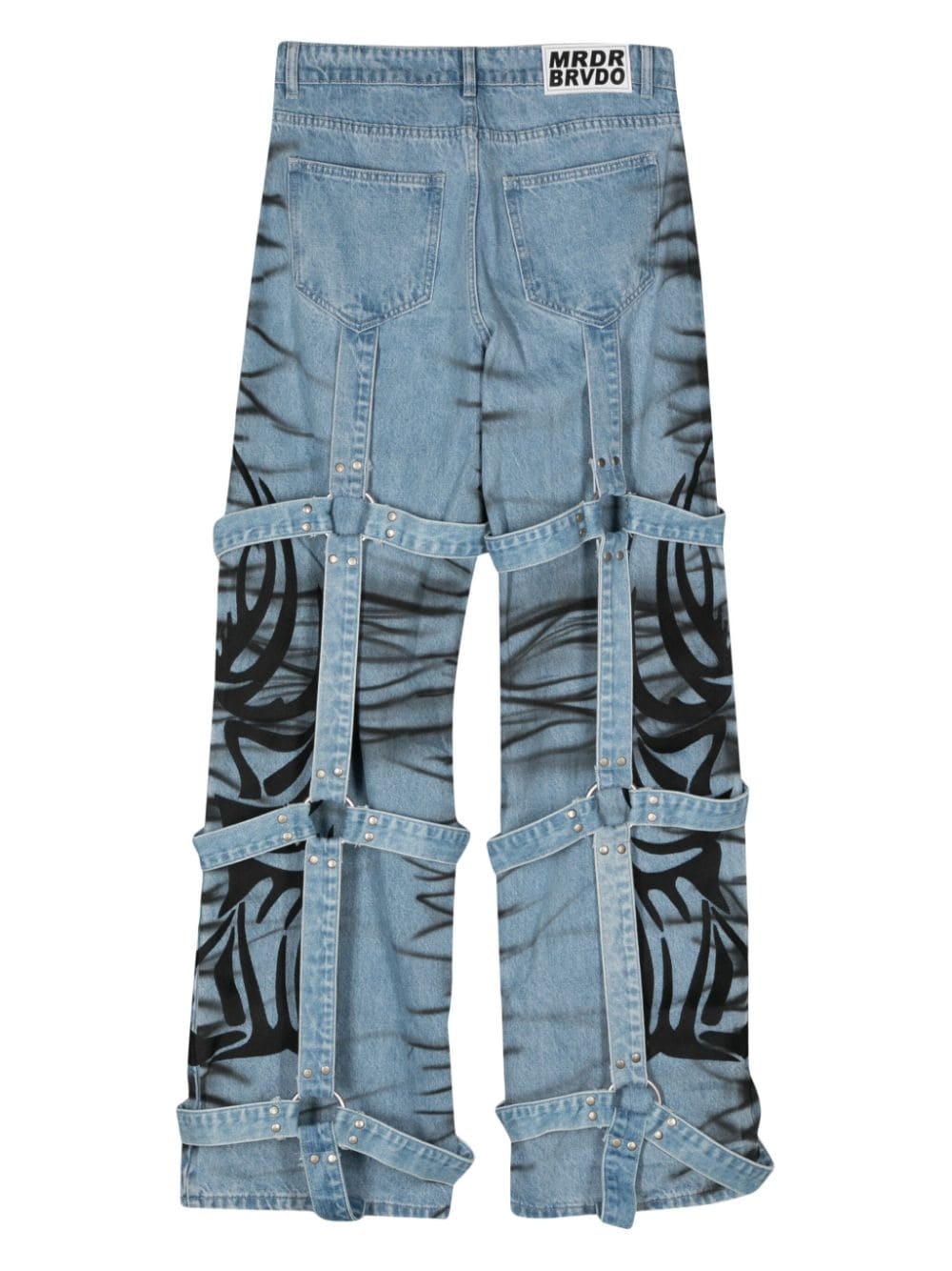 Winged Logo Bondage jeans - 2