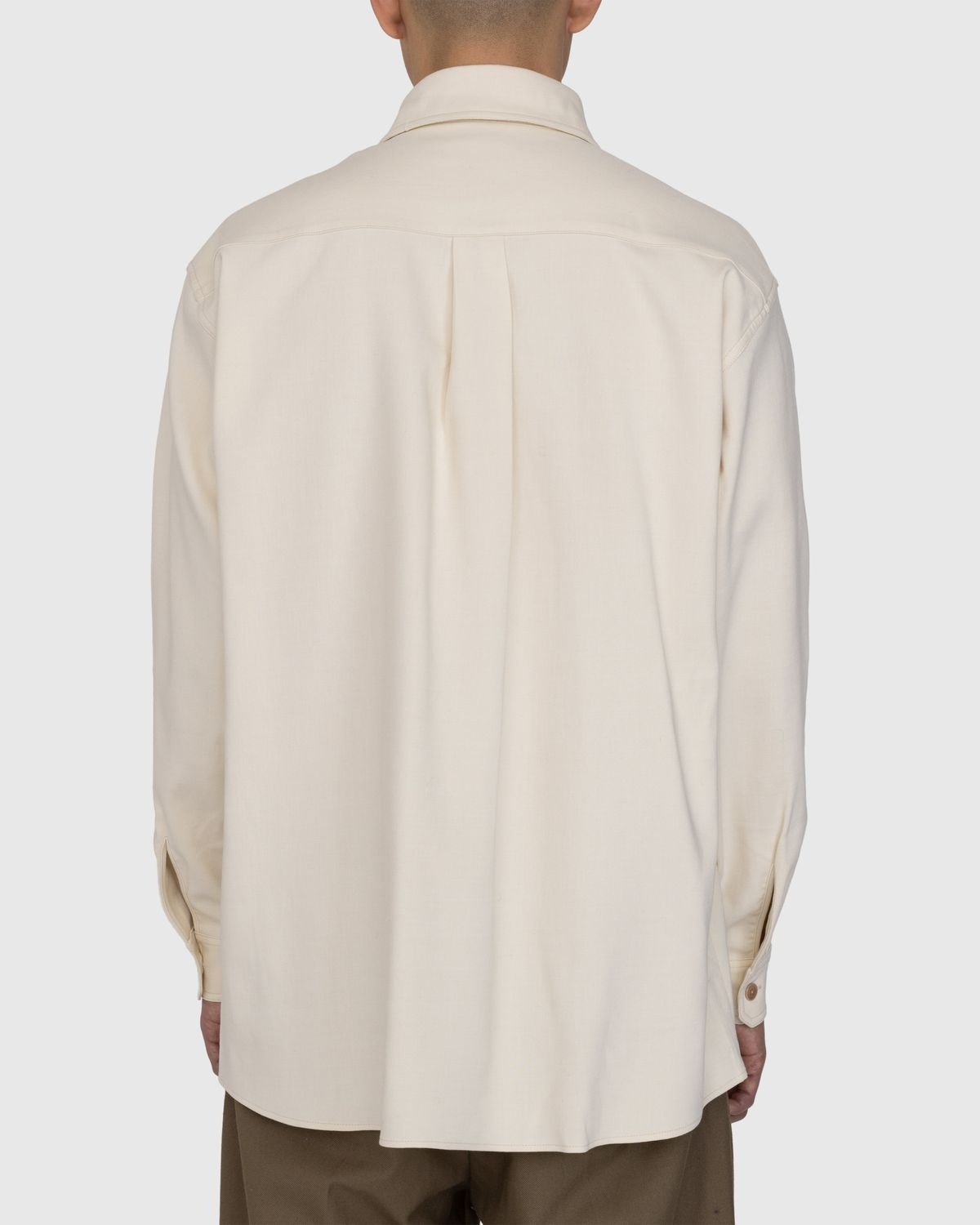 Lemaire – Wool Blend Shirt Beige - 4