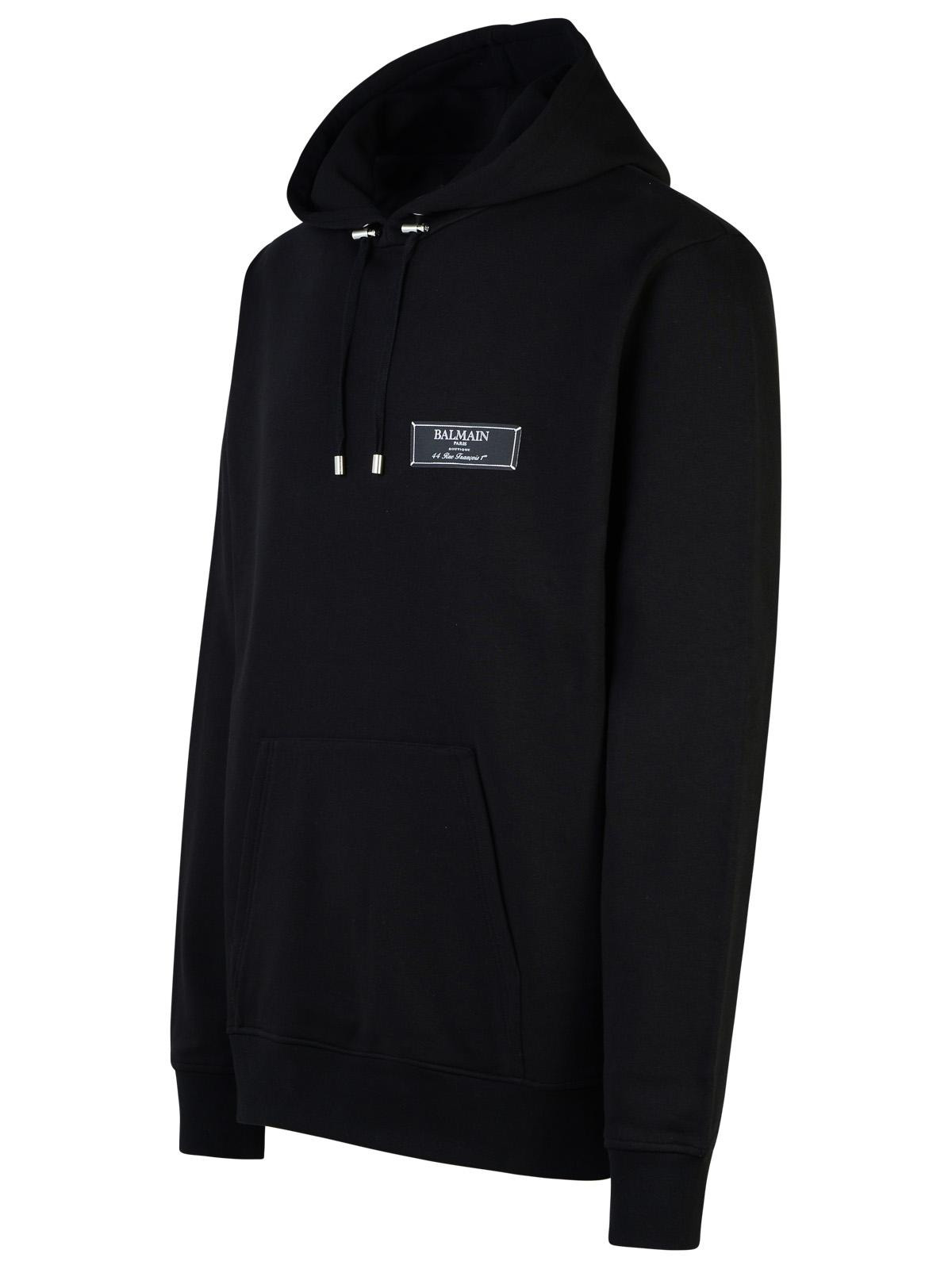 Balmain Black Cotton Sweatshirt Men - 2