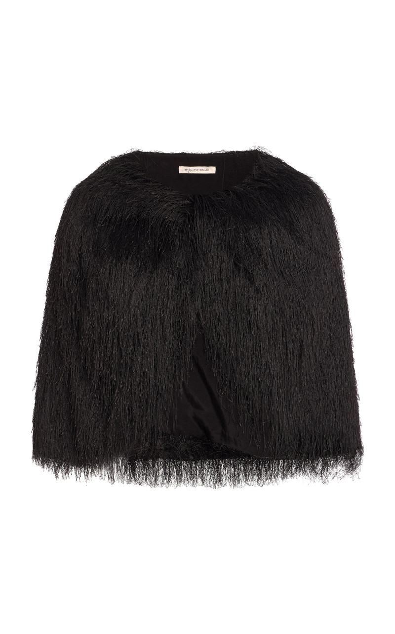 Pinla Fringed Cape black 1
