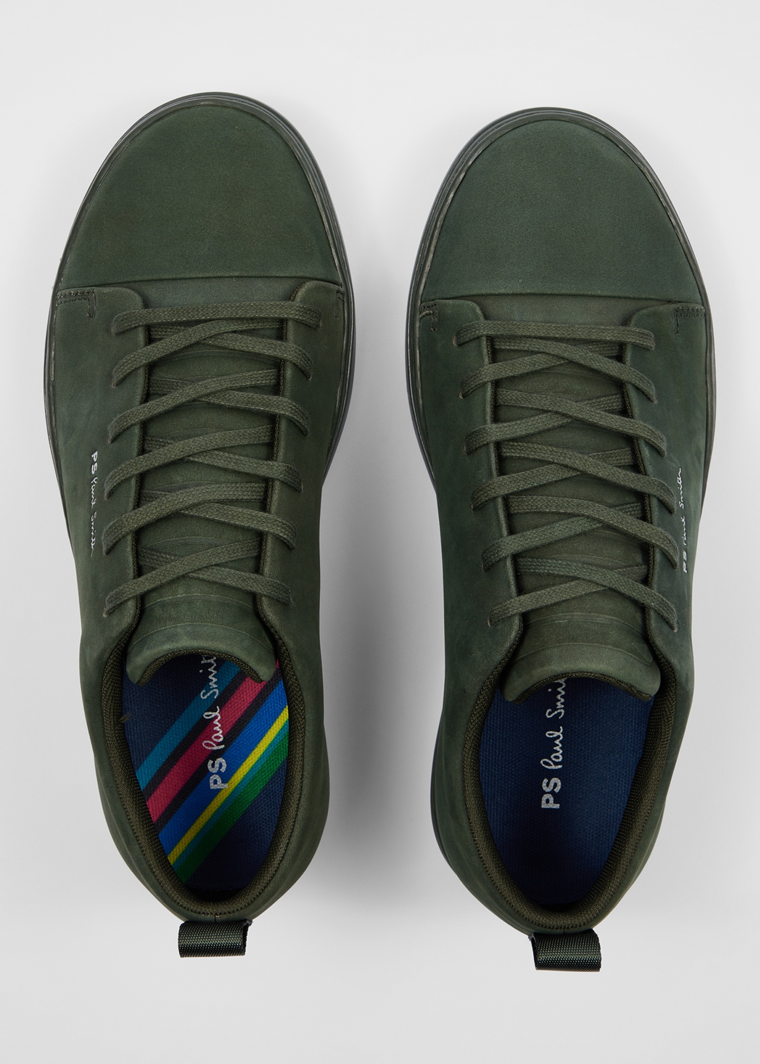 Dark Green Nubuck 'Lee' Trainers - 3