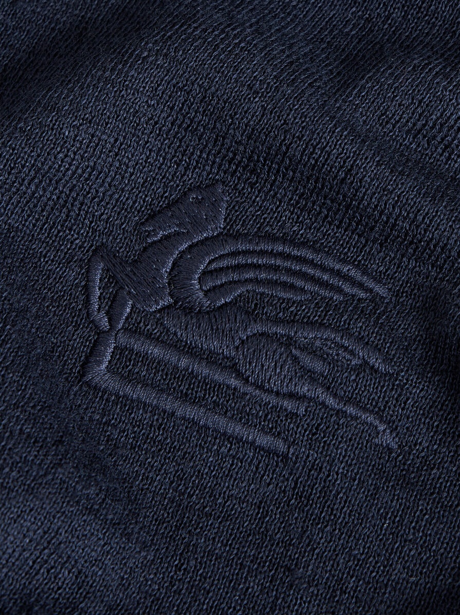 LINEN AND COTTON POLO SHIRT - 5