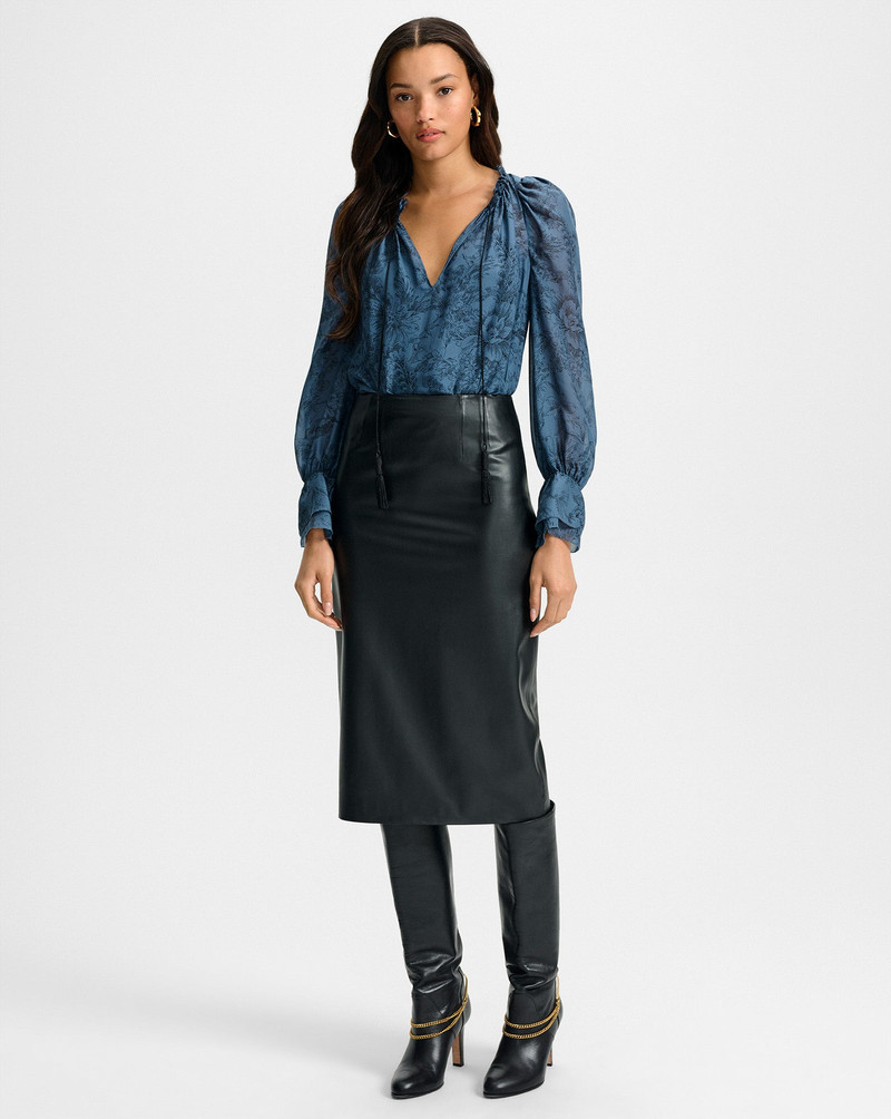 VERONICA BEARD HOLMES MIDI PENCIL SKIRT outlook