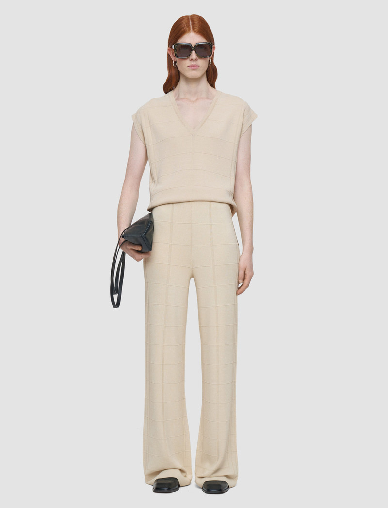 JOSEPH Viscose Grid Knit Trousers outlook