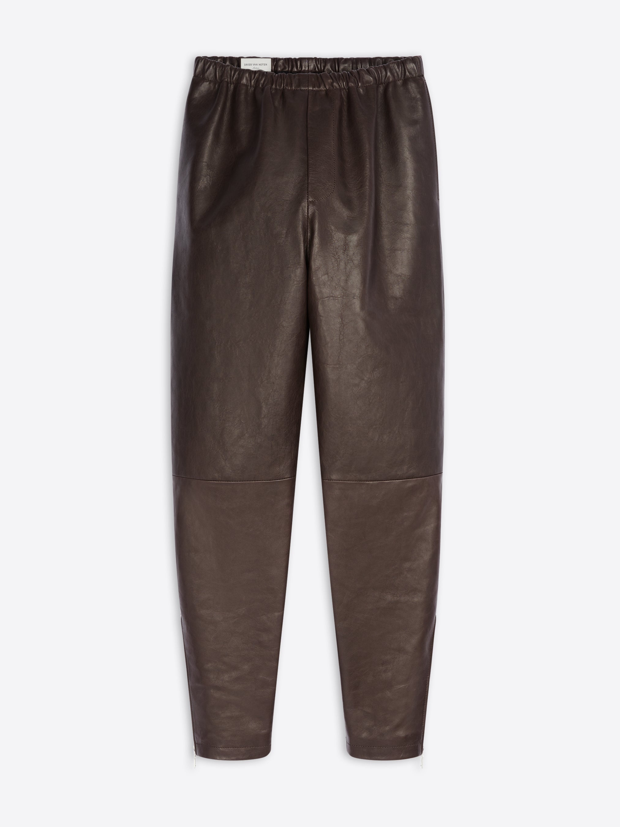 TAPERED LEATHER PANTS - 1