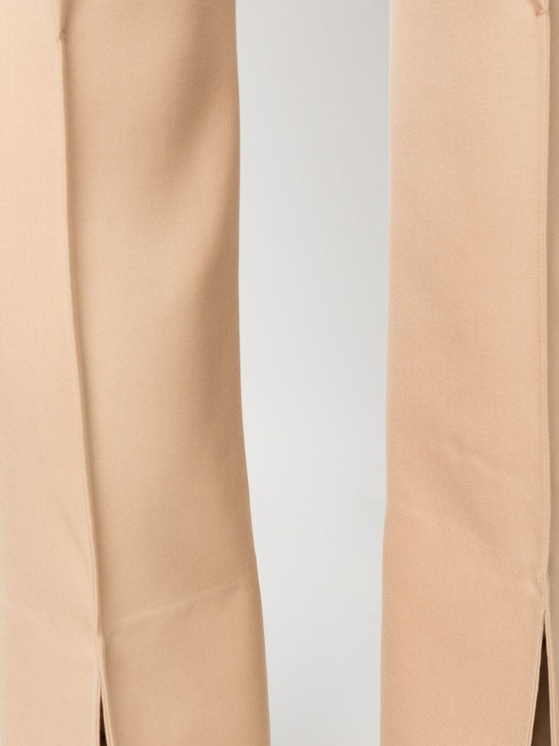 pintuck-detail flared trousers 5