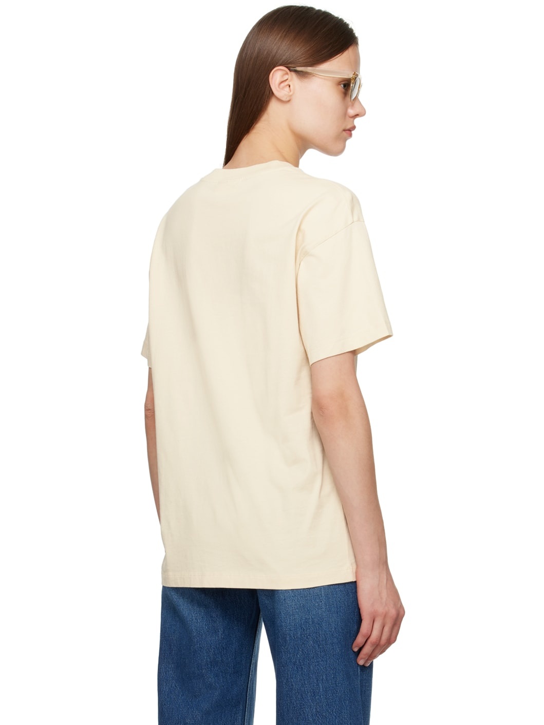 Beige Pop Wave T-Shirt - 3