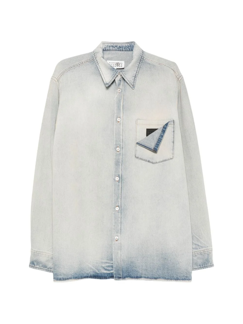faded-effect denim jacket - 1
