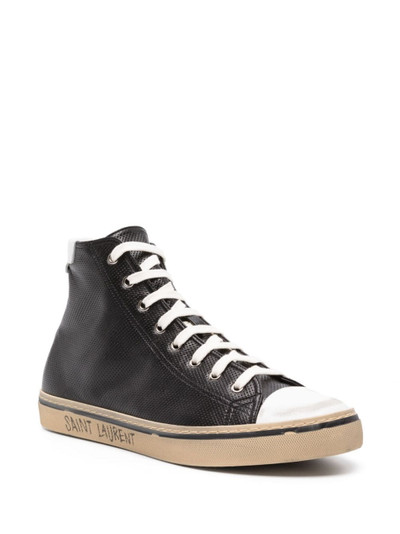 SAINT LAURENT Malibu lace-up leather sneakers outlook