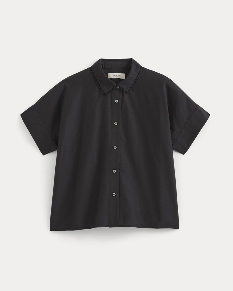 SCALLOPED-COLLAR SQUARE SHIRT - 1