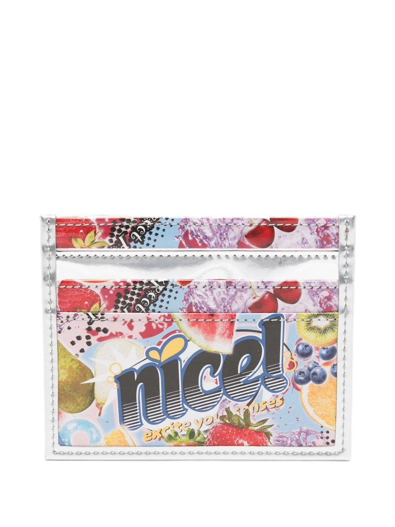 fruit-print logo-print card holder 1