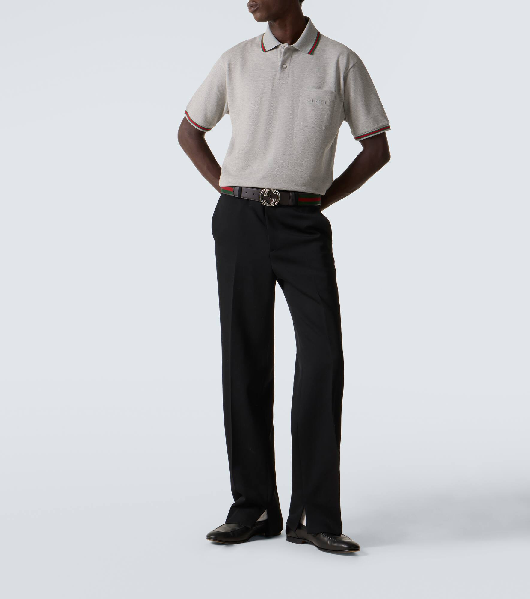 Web Stripe cotton-blend polo shirt - 2