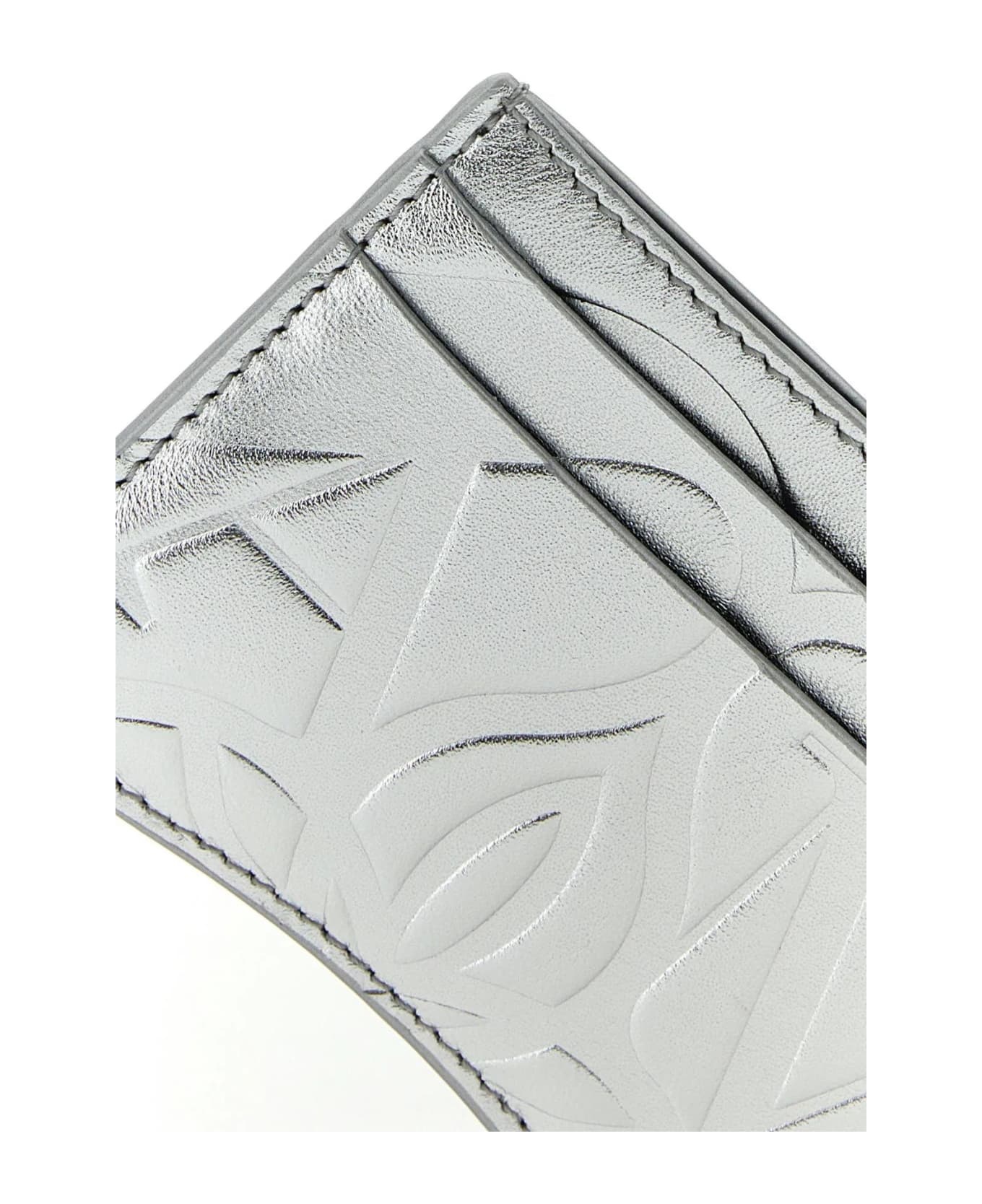 Silver Leather Card Holder - 4