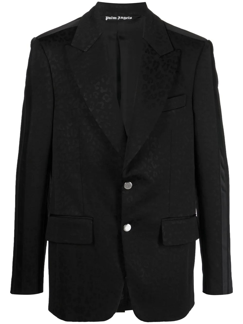 jacquard single-breasted blazer - 1