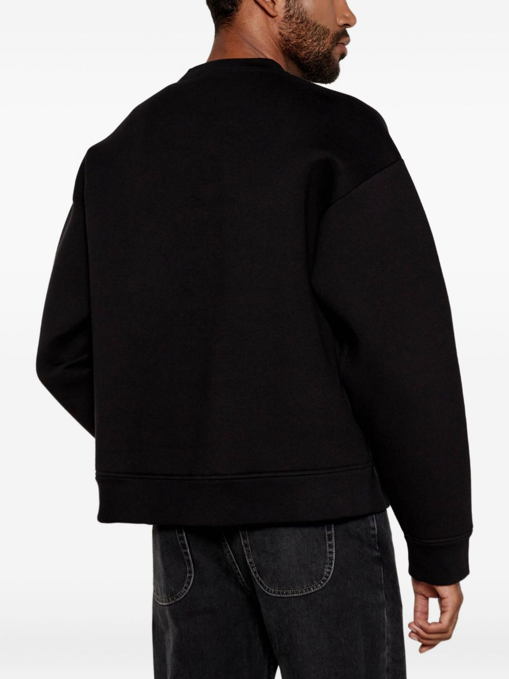 embossed logo sweatshirt - 3