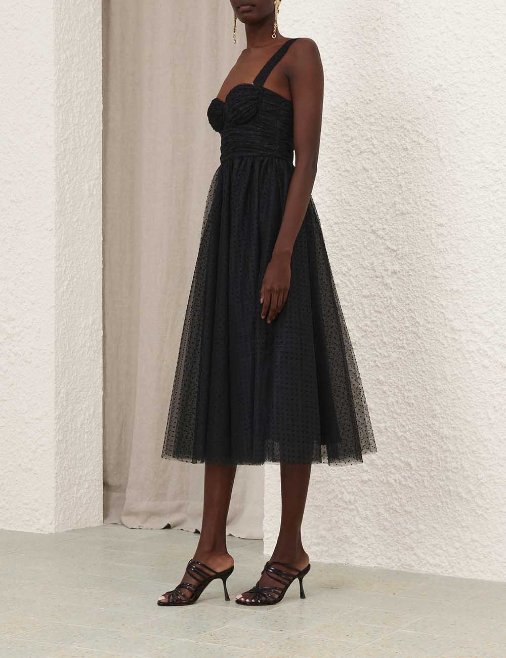 Zimmermann TULLE MIDI DRESS | REVERSIBLE