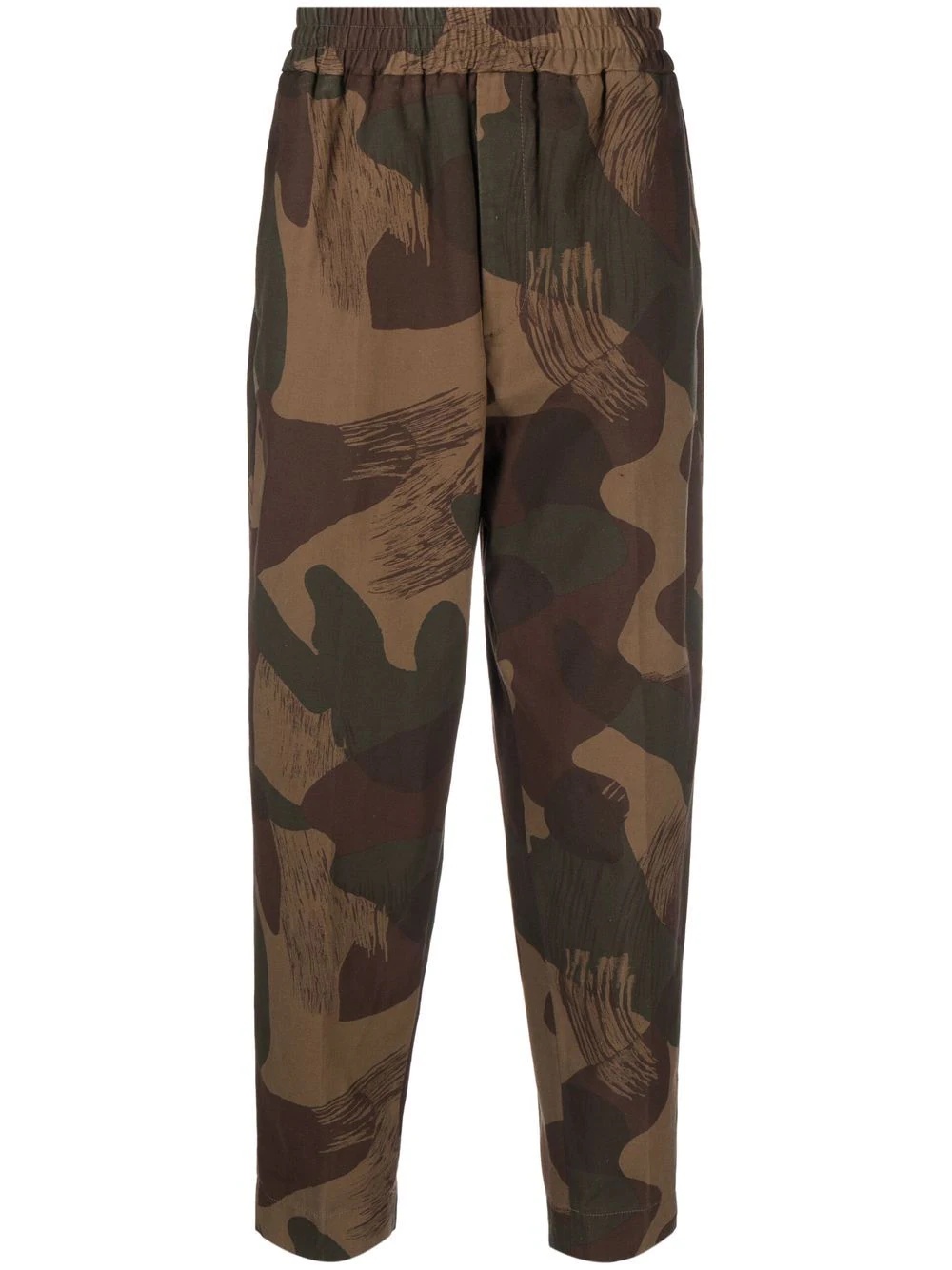 camo-print tapered trousers - 1