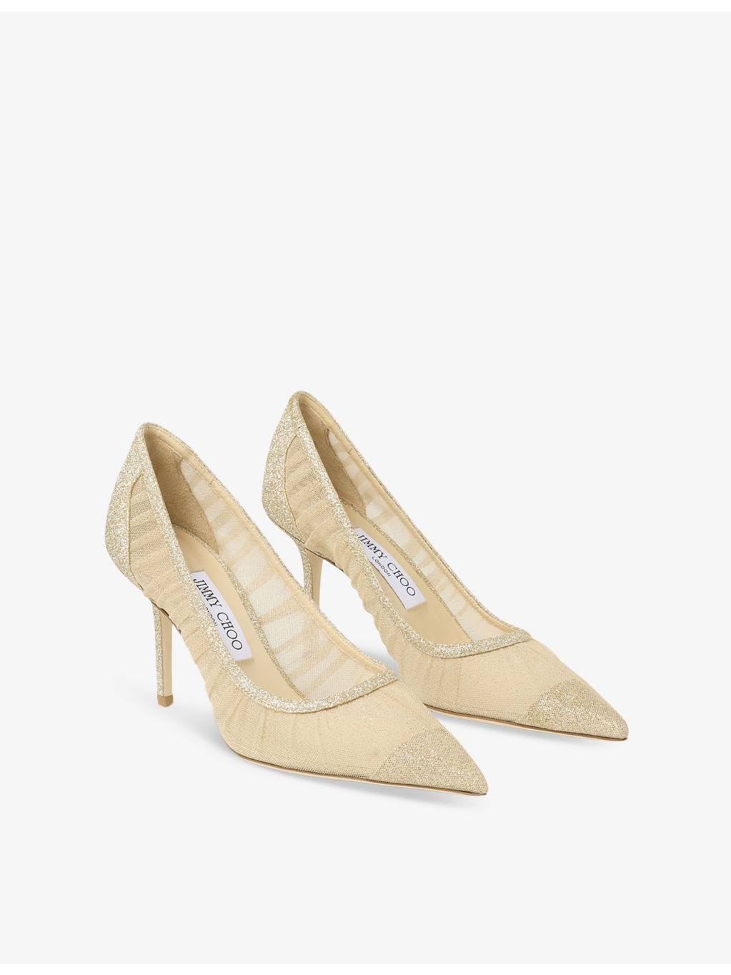 Love 85 glitter-embellished tulle heeled courts - 3