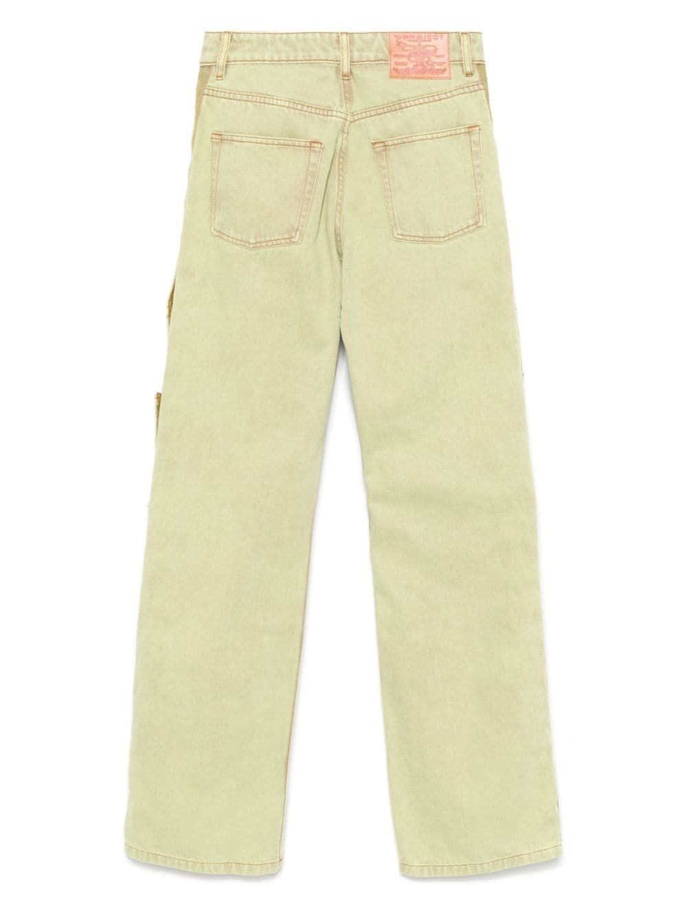 panelled straight jeans - 2