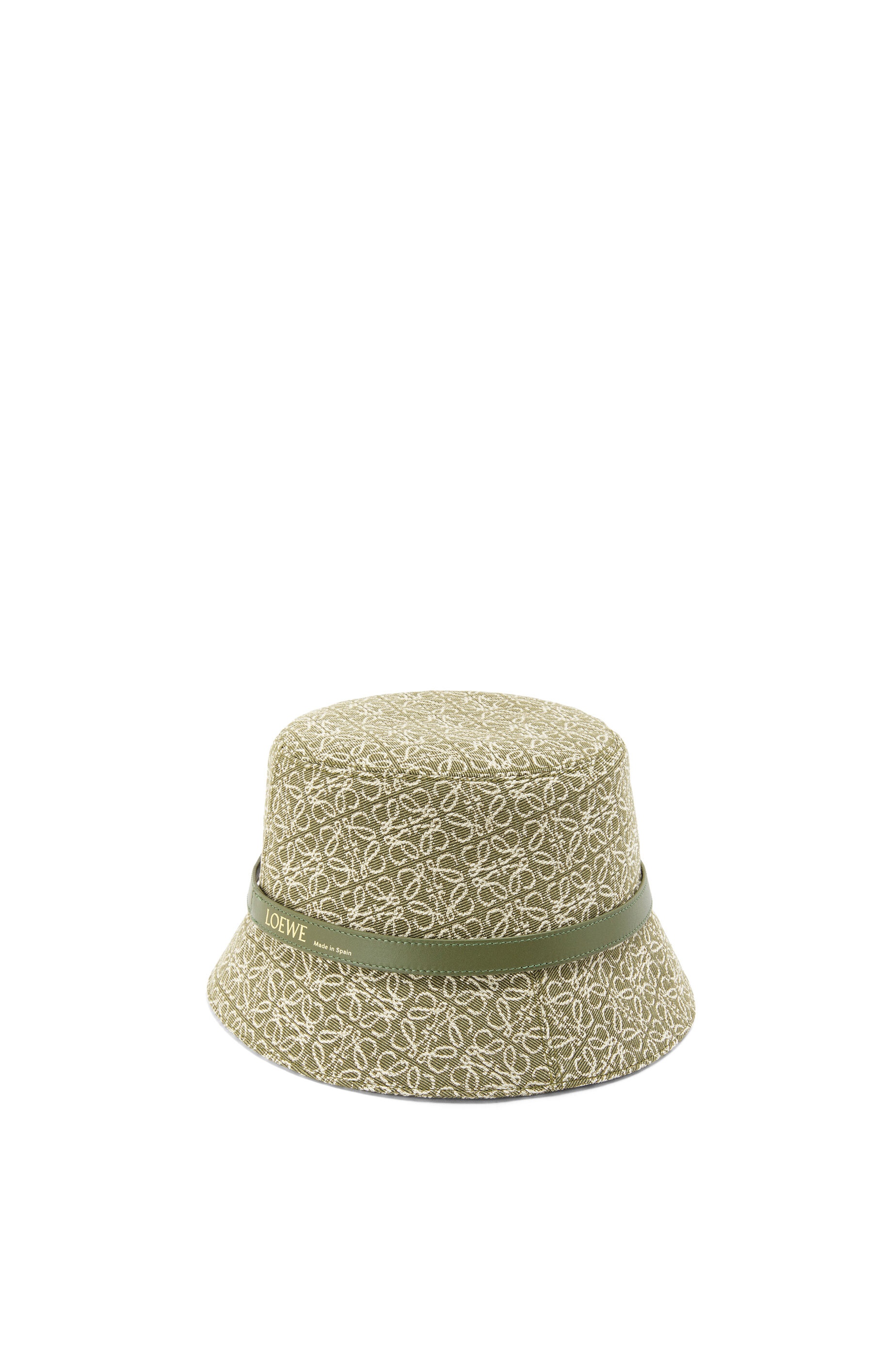 Anagram bucket hat in jacquard and calfskin - 3