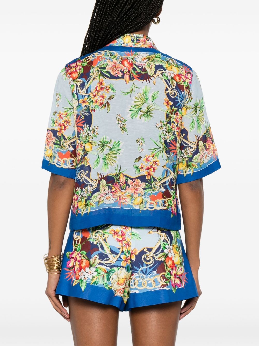 floral-print shirt - 4