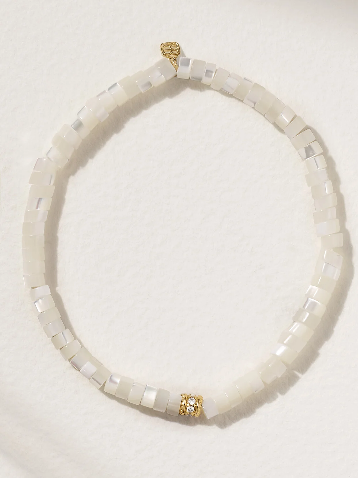 14-karat Gold, Mother-of-pearl And Diamond Bracelet - 1