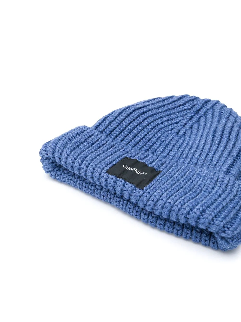 logo patch beanie hat - 2