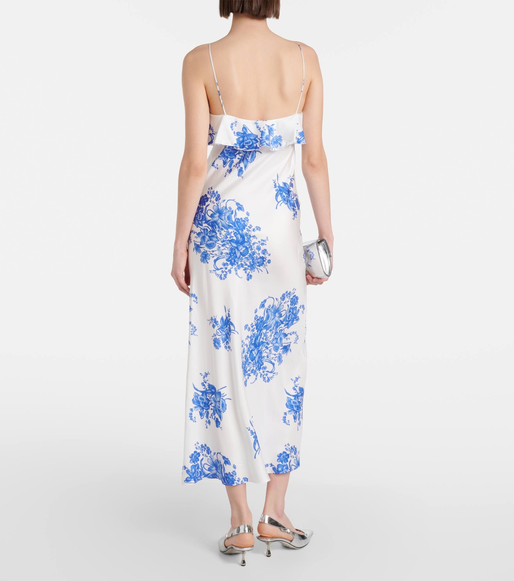 Floral silk slip dress - 3