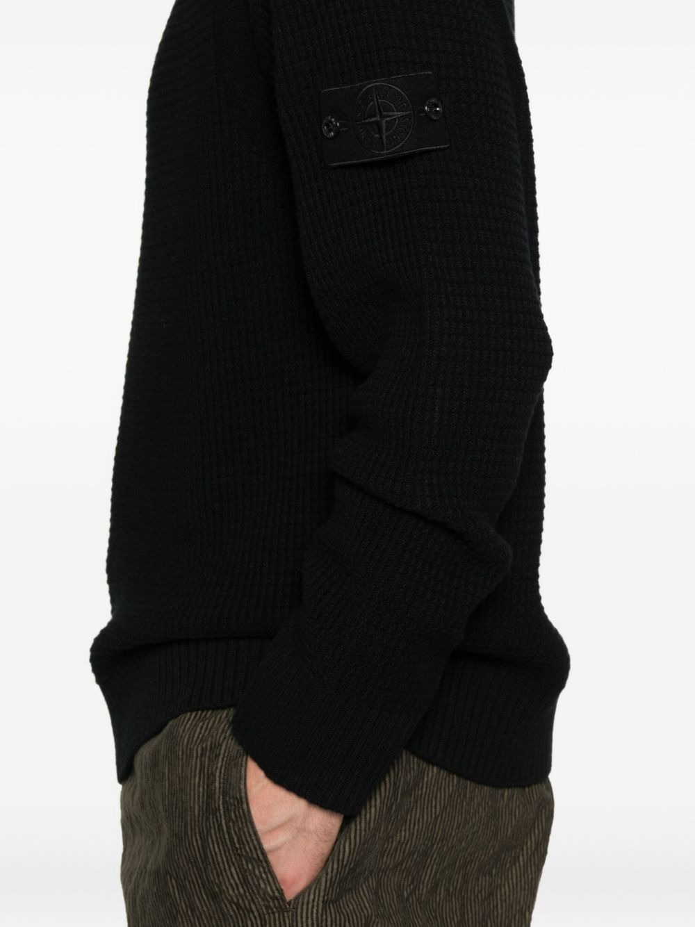 ribbed crew-neck sweatshirt - 5