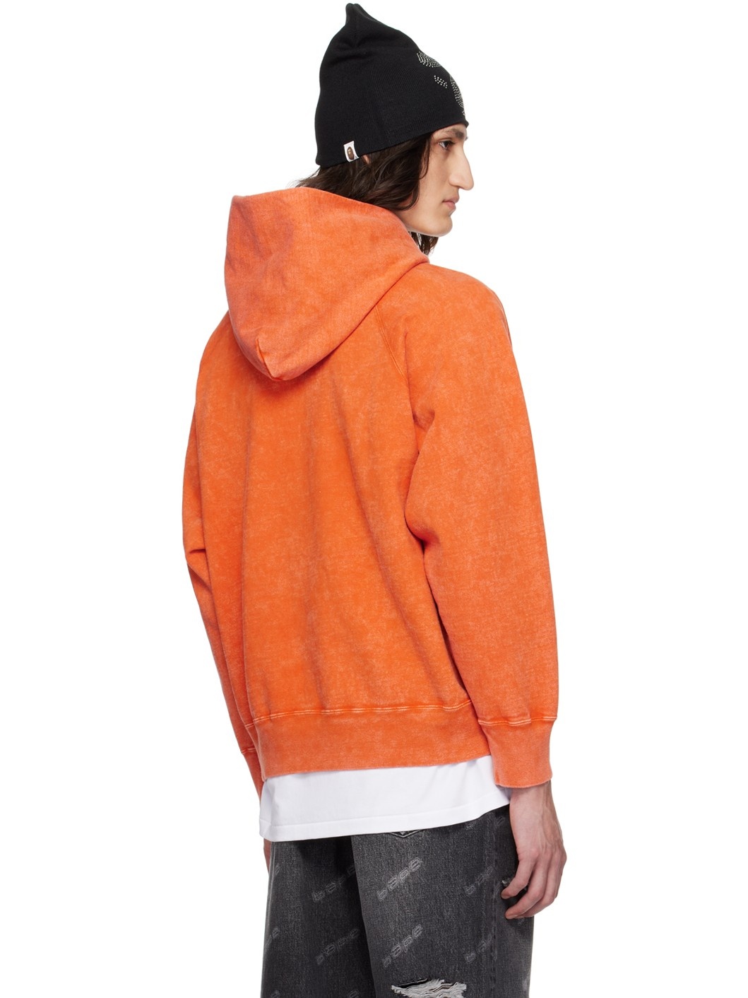 Orange Overdyed Hoodie - 3